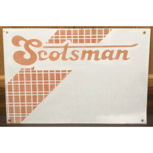 Vintage Scotsman Ice System Sign Man Cave Garage Wall Metal 12"x18" Plaid 849A